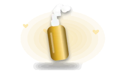 Illustration of a foaming cleaner bottle (drawing, not the actual product)