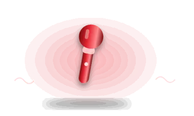 Illustration of a mini wand massager (drawing, not the actual product)