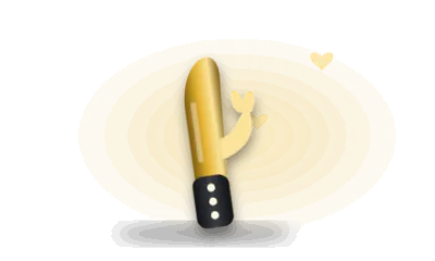 Illustration of a rabbit-style vibrator (drawing, not the actual product)