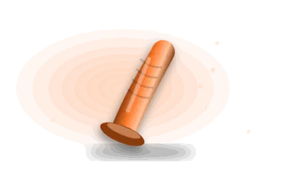 Illustration of a smooth silicone toy (drawing, not the actual product)