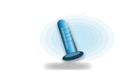 Illustration of a smooth silicone toy (drawing, not the actual product)