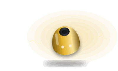 Illustration of a sonic-wave massager (drawing, not the actual product)