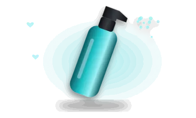 Illustration of a toy-cleaner spray (drawing, not the actual product)