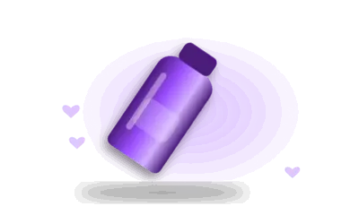Illustration of a lube bottle (drawing, not the actual product)