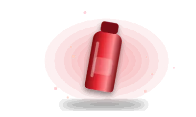 Illustration of a lube bottle (drawing, not the actual product)