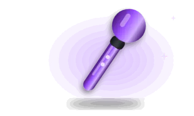 Illustration of a wand massager (drawing, not the actual product)