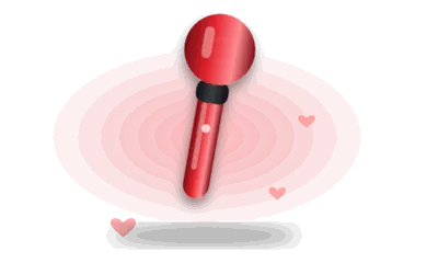 Illustration of a wand massager (drawing, not the actual product)